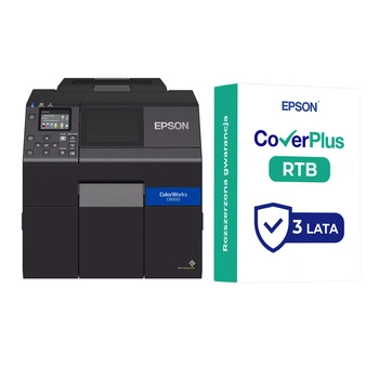 Drukarka etykiet Epson ColorWorks C6000Ae (bk) 1200 dpi / do 108mm / PC / Mac / USB / Ethernet / z pakietem serwisowym CoverPlus w zestawie
